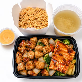 # 41. Chicken + Salmon Hibachi