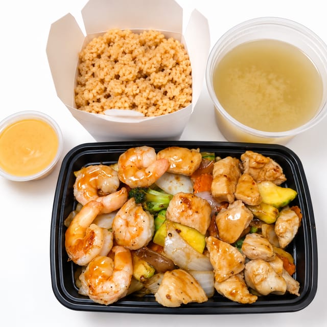 # 40. Chicken & Shrimp Hibachi.