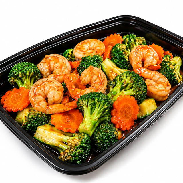 Shrimp with Broccoli.