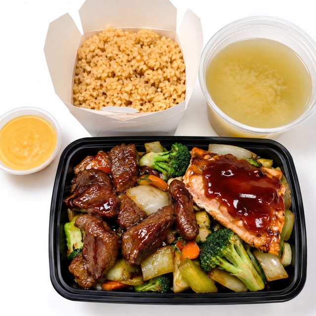 # 45. Steak & Salmon Hibachi.