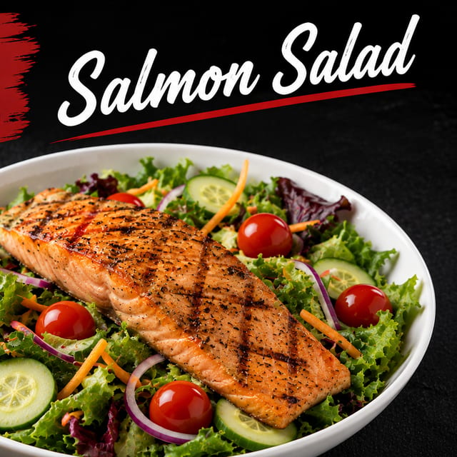 Grilled Salmon Salad.