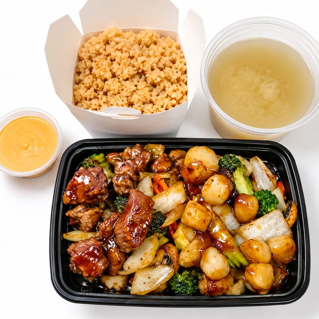 # 44. Steak & Scallop Hibachi.
