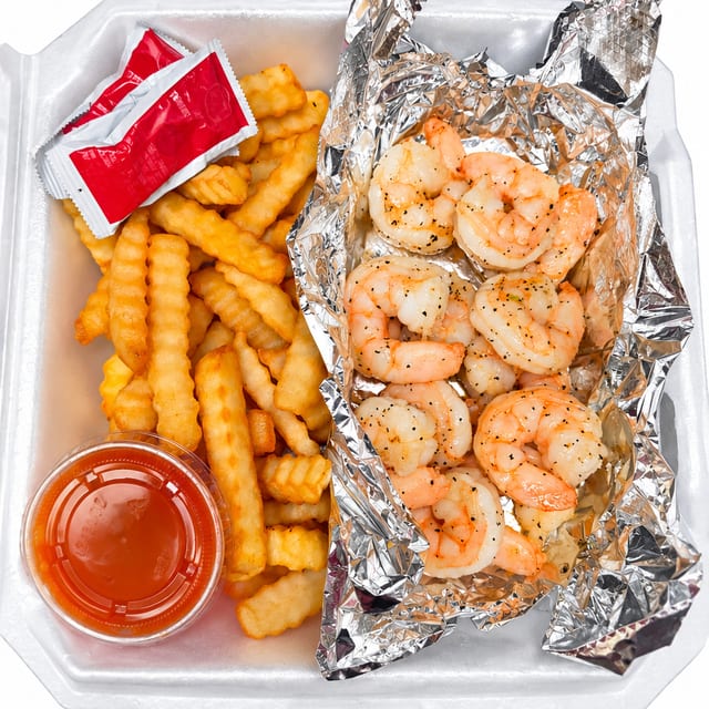 # Grilled Shrimp (12) W.Fries.