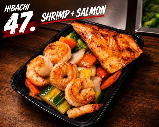 Shrimp & Salmon Hibachi.