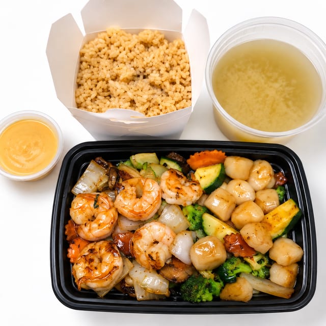 # 46. Shrimp & Scallop Hibachi.